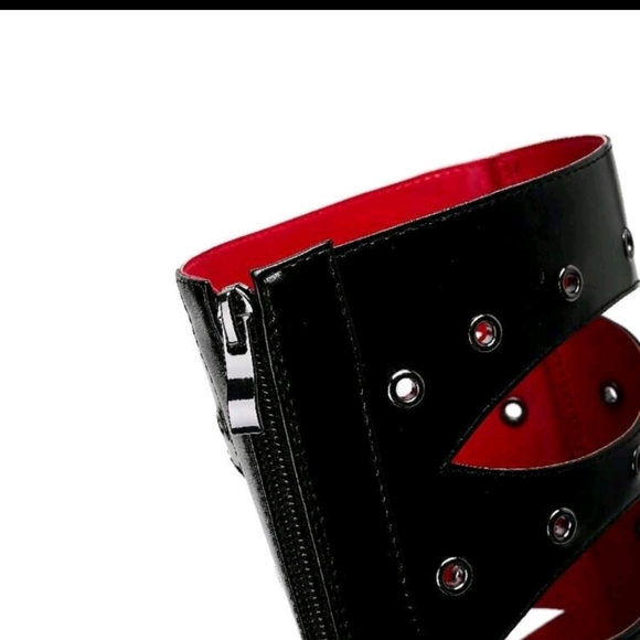 NEW HANDMADE GLADIATOR ROMAN STYLE HOLLOW OUT DESIGN HI-HEEL BOOTS - Picture 6 of 9